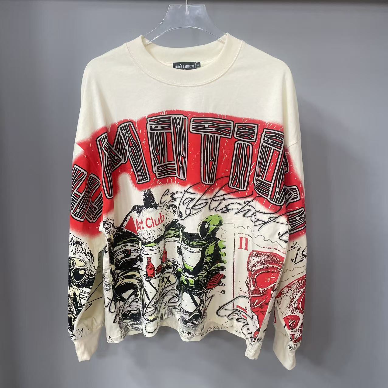 Street Fashion Designers - High Quality Designer MIXED-EMOTION Long sleeved