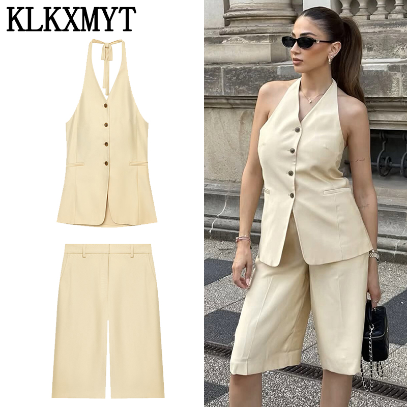 Street Fashion Vest - KLKXMYT Women Summer Bermuda Shorts Set