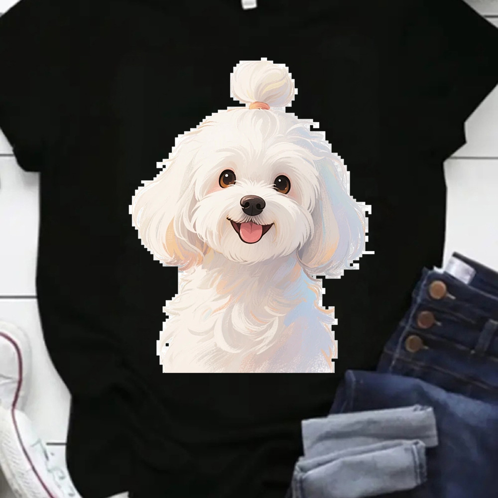 Street Fashion Theme - European American Style Dog Theme Oversized