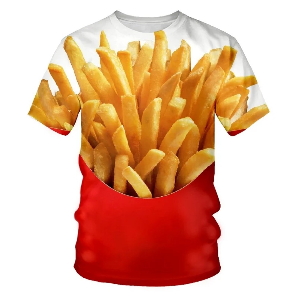 Street Fashion Theme - Funny Creative Food-themed Pattern 3D Print