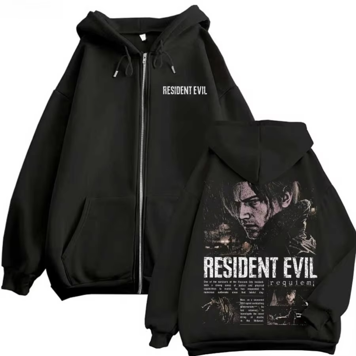 Street Fashion Theme - Resident Evil Game Theme Zipper Hoodie