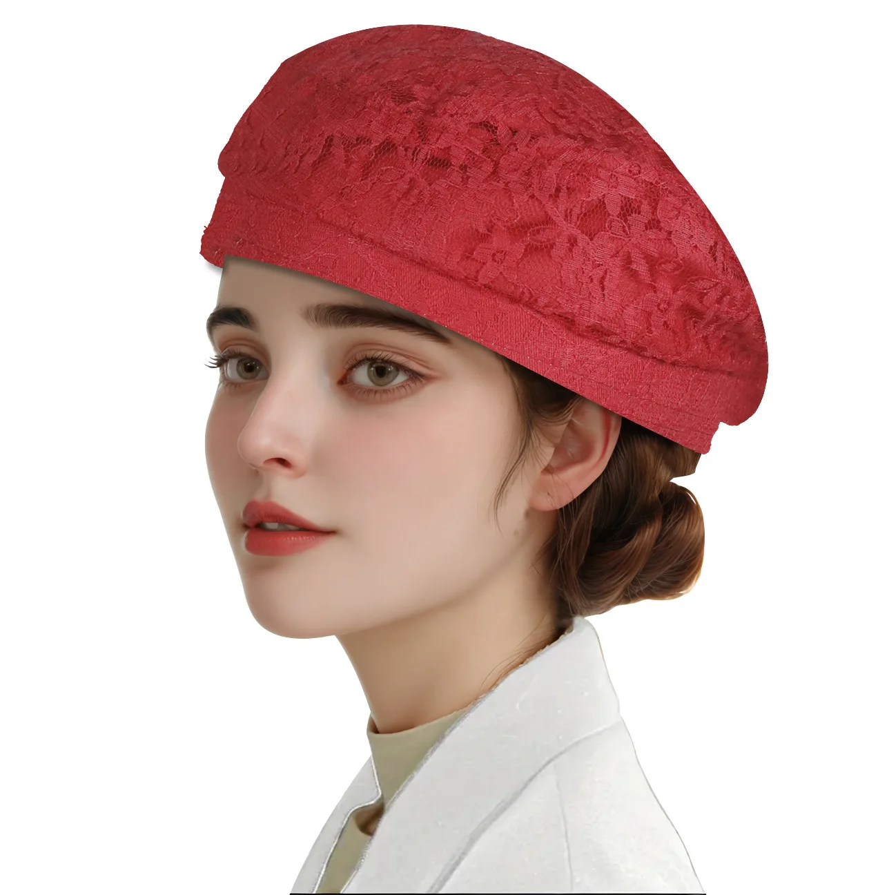 Lace Beret Ladies Summer Stree - Street Fashion Shoot review and price