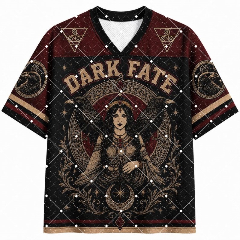 Dark Fate Witch Raven Print V‑ - Street Fashion Types review and price