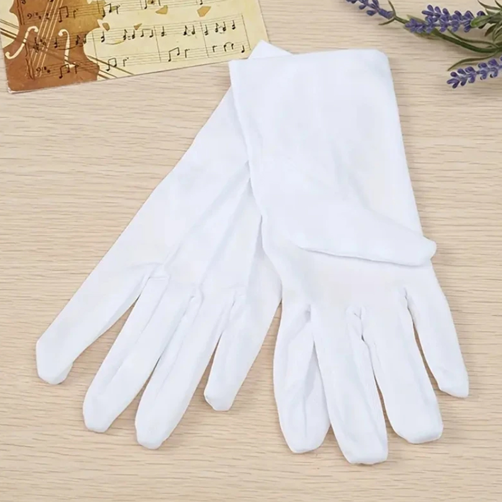 1/2Pairs White Cotton Gloves M - Street Fashion Gloves review and price