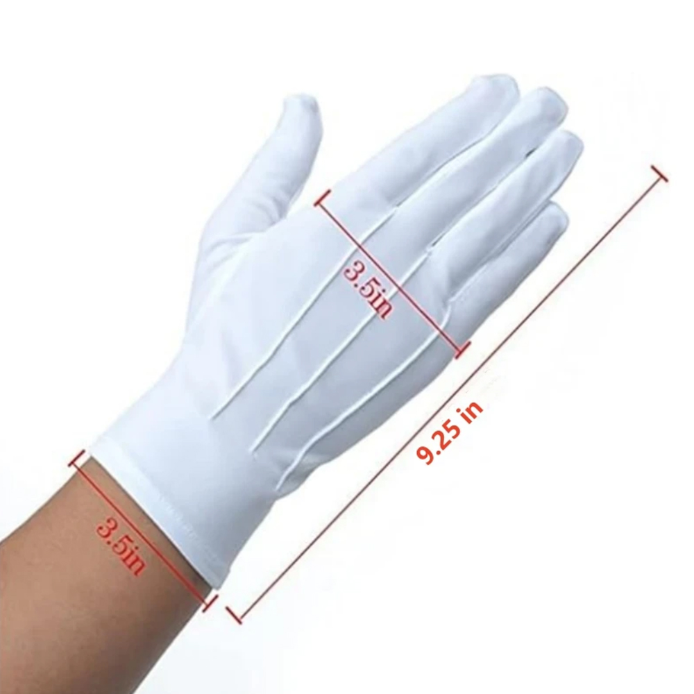 1/2Pairs White Cotton Gloves M - Street Fashion Gloves review and price